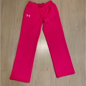 Under Armour Youth Medium Bright Pink Girls Sweatpants